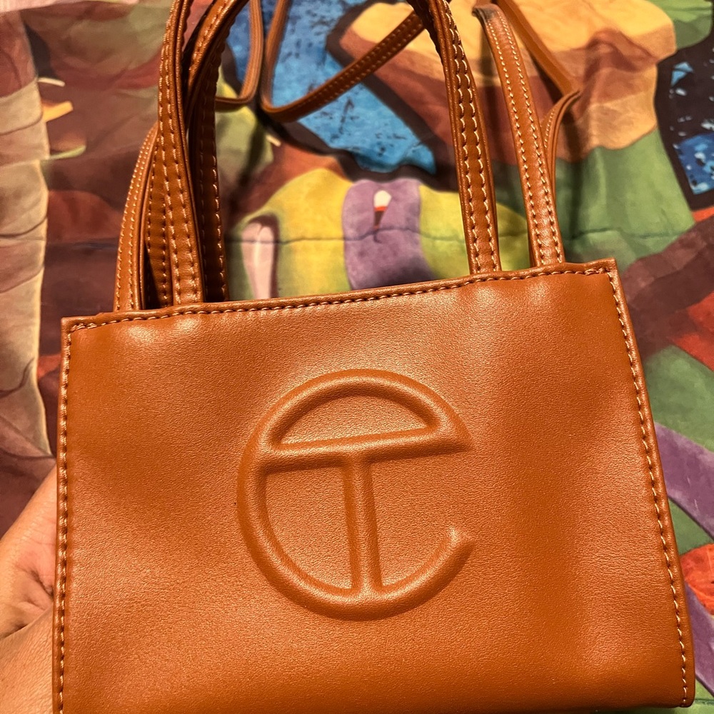Brown authentic telfar purse